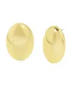 Steve Madden Puffy Oval Statement Button Earrings In Gold