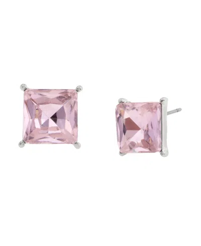 Steve Madden Punk Romance Stone Square Stud Earrings