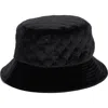 Steve Madden Quilted Velvet Bucket Hat In Black