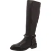 Steve Madden Quin Womens Leather Chain Knee-high Boots In Black