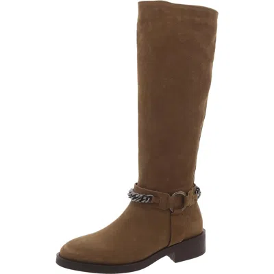Steve Madden Quin Womens Leather Chain Knee-high Boots In Multi