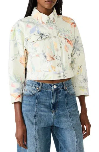 Steve Madden Raleigh Nonstretch Denim Jacket In White