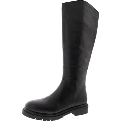 Steve Madden Raphaella Womens Leather Solid Knee-high Boots In Black