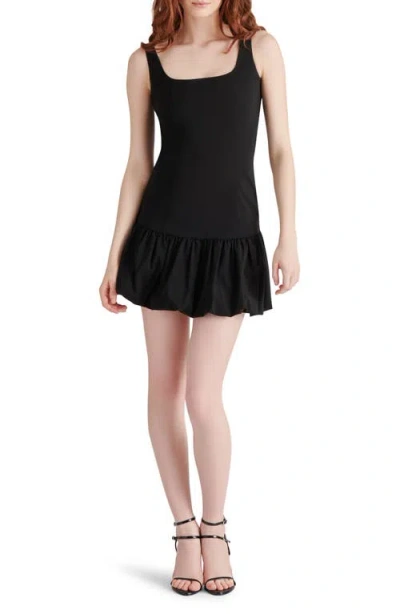 Steve Madden Ravenna Bubble Hem Minidress In Black