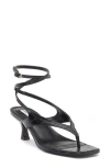 Steve Madden Rayger Ankle Strap Heel Sandal In Black Croc