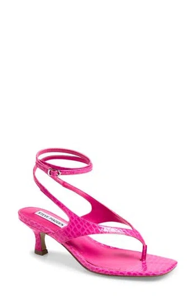 Steve Madden Rayger Ankle Strap Heel Sandal In Pink