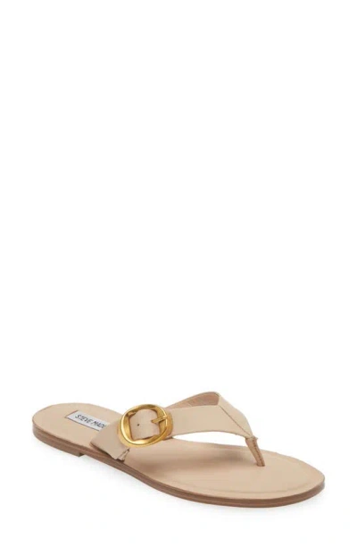 Steve Madden Rays Flip Flop In Cream Leather
