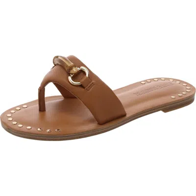 Steve Madden Rebecka Womens Slip On Thong Flip-flops In Brown