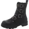 Steve Madden Regan Womens Faux Leather Zipper Mid-calf Boots In Black