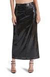 Steve Madden Reid Sequin Maxi Skirt In Black