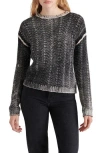 Steve Madden Renzo Two Tone Crewneck Sweater In Black