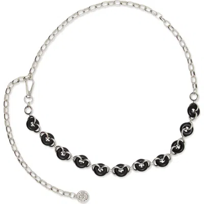 Steve Madden Resin Chain Belt In Black