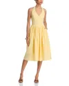 Steve Madden Ressi Eyelet Embroidered Cotton Halter Dress In Golden Glow