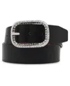 Steve Madden Reversible Embellished Belt In Black
