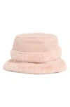 Steve Madden Reversible Faux Fut Bucket Hat