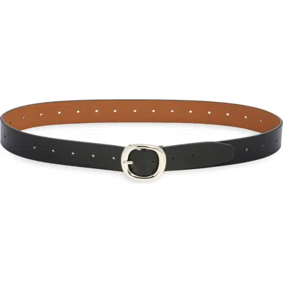Steve Madden Reversible Faux Leather Belt In Black