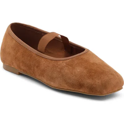 Steve Madden Reyana Mary Jane Ballet Flat In Brown