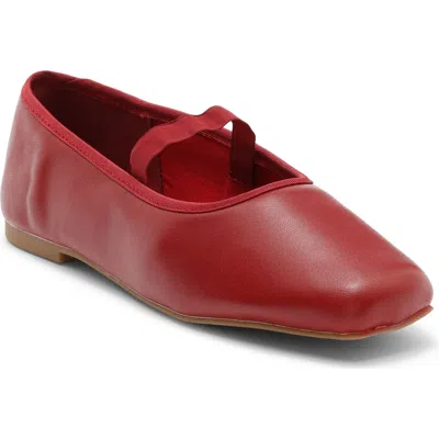 Steve Madden Reyana Mary Jane Ballet Flat In Red