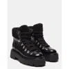Steve Madden Reyen Boots Women's 6 Black Faux Leather Round Toe Platform Khd2604 (black,6)