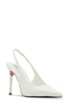 Steve Madden Reyes Pointed Toe Slingback Sandal In White Box