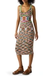 Steve Madden Reyna Knit Midi Dress In Multi