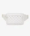 Steve Madden Rhinestone Mesh Fanny Pack In White