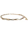 Steve Madden Rhinestone Rope Laced Chain Belt In Gold