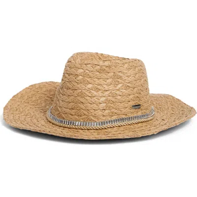 Steve Madden Rhinestone Trim Western Hat In Brown