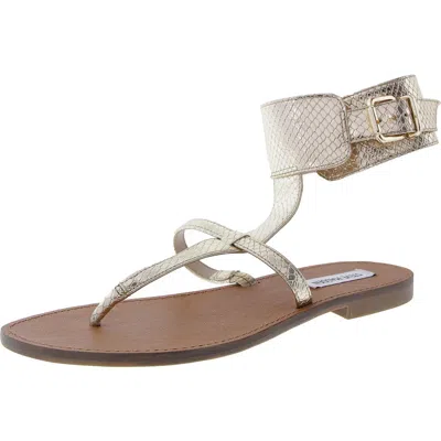 Steve Madden Rico Womens Adjustable Faux Leather Ankle Strap