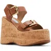 Steve Madden Rive04s1 Womens Buckle Leather Wedge Heels