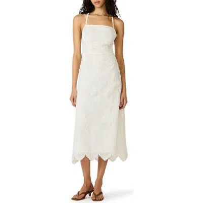 Steve Madden Riyan Embroidered Sleeveless Midi Dress In White