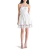 Steve Madden Robyn Layered Lace Ruffle Halter Dress In White