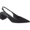 Steve Madden Robyn Pointed Toe Slingback Pump In Black Nubuck