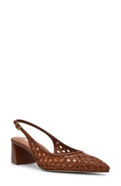Steve Madden Robyn Pointed Toe Slingback Pump In Brown