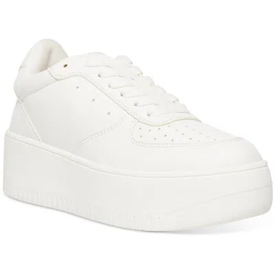 Steve Madden Rocket Womens Padded Insole Lace Up Athletic And Training Shoes In White