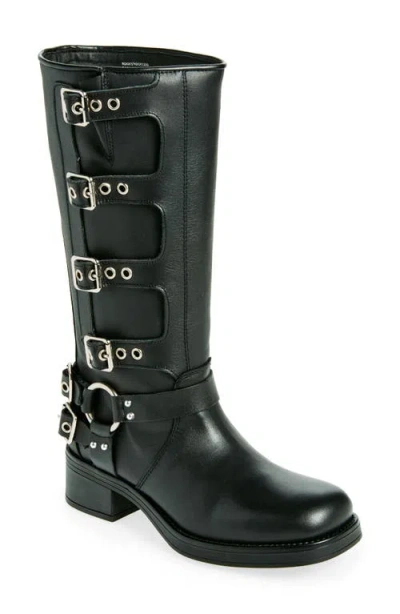 Steve Madden Rocky Boot In Black Leather