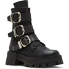 Steve Madden Roland Lug Sole Bootie In Black Leather