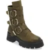 Steve Madden Roland Lug Sole Bootie In Olive