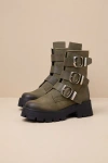 Steve Madden Roland Lug Sole Bootie In Green