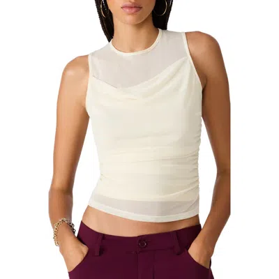Steve Madden Roman Sleeveless Knit Top In White