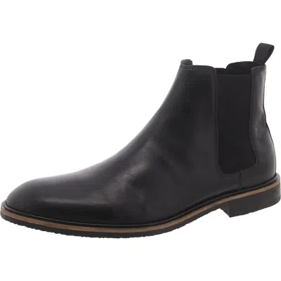 Steve Madden Romika Mens Mixed Media Ankle Chelsea Boots In Black