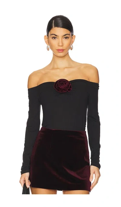 Steve Madden Rosetta Top In Black