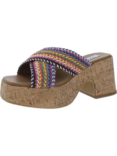 Steve Madden Rosy Womens Casual Lifestyle Slide Sandals In Multi