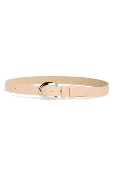 Steve Madden Round Ribbon Buckle Belt In Tan