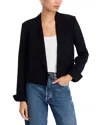 Steve Madden Rowane Cropped Double Breasted Blazer In Black
