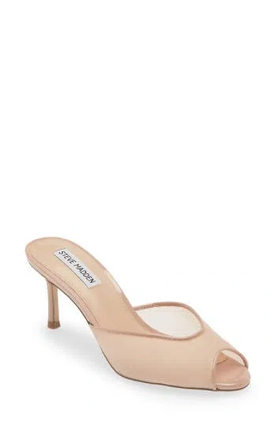 Steve Madden Rowe Peep Toe Sandal In Beige