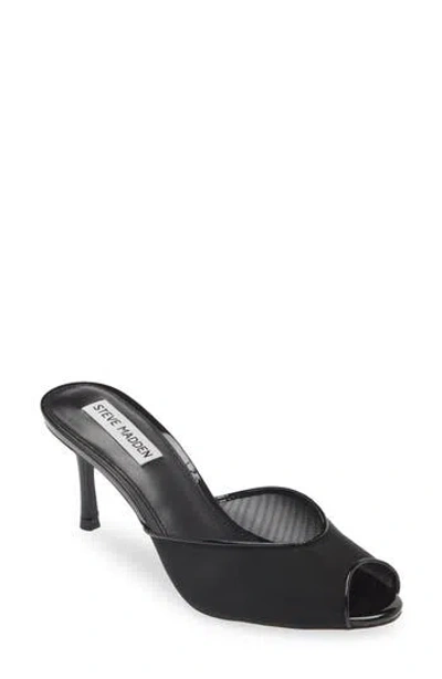 Steve Madden Rowe Peep Toe Sandal In Black