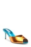 Steve Madden Rowe Peep Toe Sandal In Orange Multi