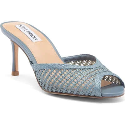 Steve Madden Rowe Woven Mule In Blue