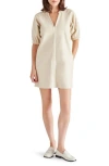Steve Madden Jane Faux Leather Minidress In Neutral